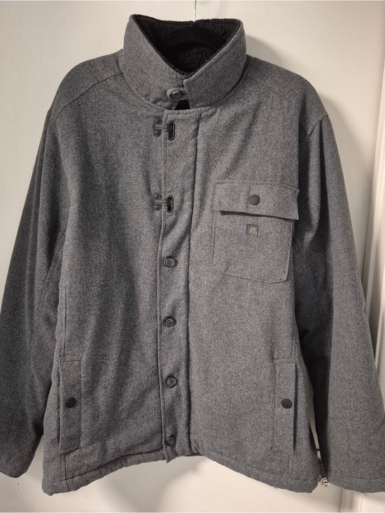 Roark Other - Roark Gray Military-Style Field Jacket with High Collar